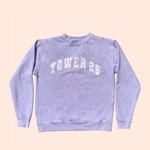 Tower 28 lavender purple tie dye crew neck sweatshirt